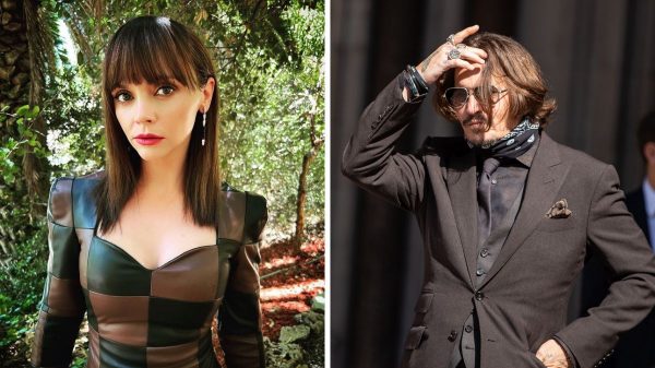 montagem de christina ricci e johnny depp