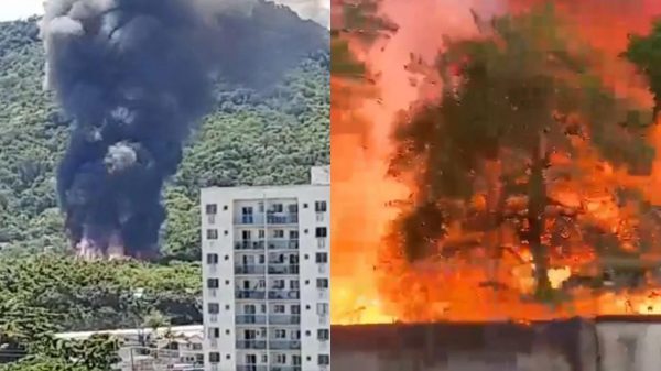 Incêndio no cenário de Todas as Flores