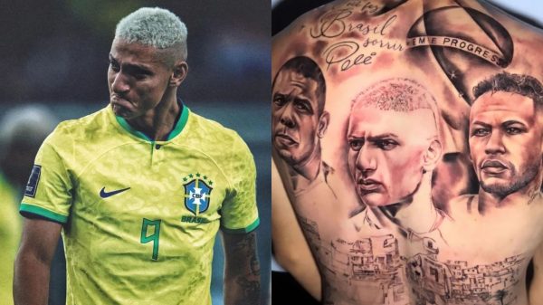 Richarlison faz tatuagem em homenagem à Seleção e web não perdoa nos memes!