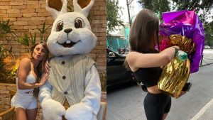 Ex-bailarina do Faustão Natacha Horana ganha ovo de Páscoa caríssimo de admirador secreto