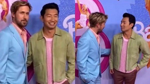 Barbie: Ryan Gosling e Simu Liu protagonizam “climão” no pink carpet