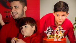 A cara do pai! Filho de Cristiano Araújo completa 12 anos: 'tão parecido'