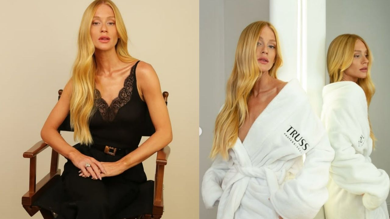Patrocinada por uma marca de produtos para cabelo, Marina Ruy Barbosa disse adeus ao ruivo