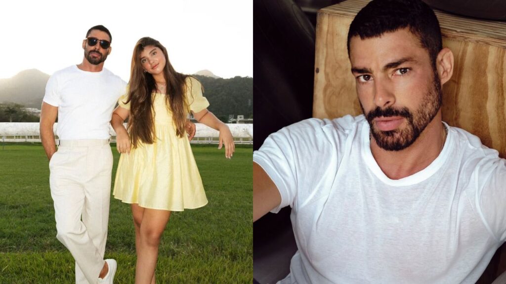 Cauã Reymond leva 'torta' na cara de filha