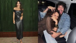 Rafa Kalimann se esforça para curtir show do namorado