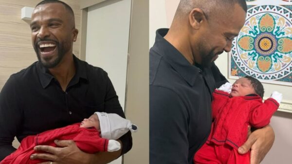Alexandre Pires compartilha primeira foto com o neto; veja