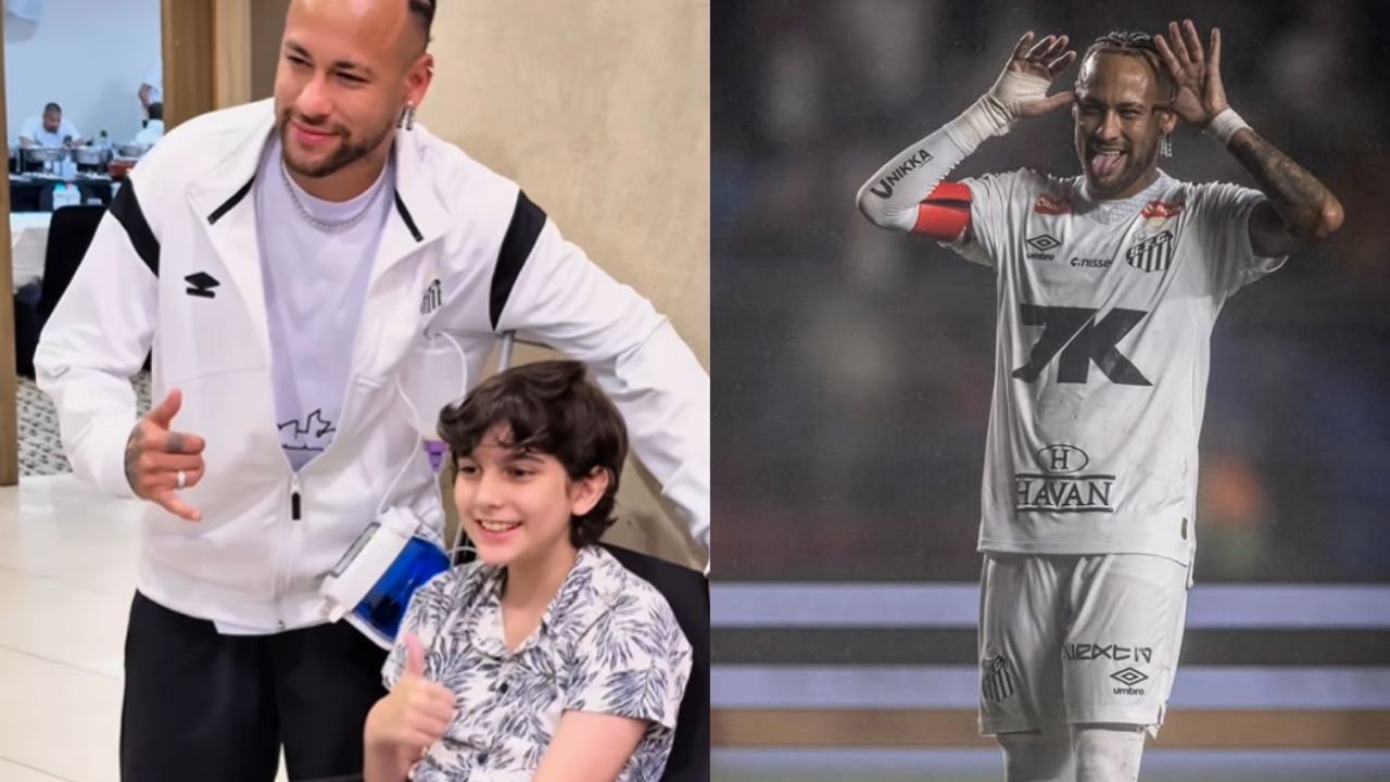 Neymar realiza sonho de menino com síndrome rara em Cariacica