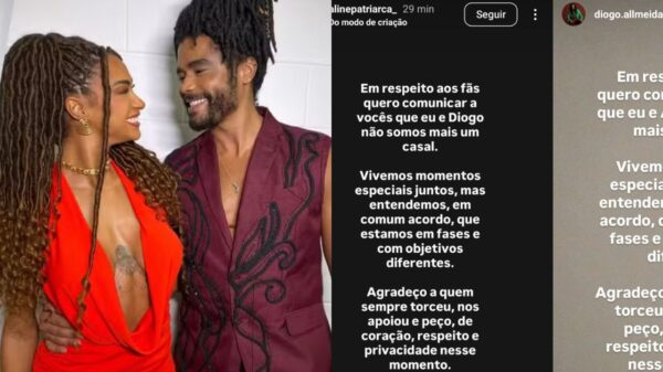 Aline Patriarca e Diogo Almeida terminam relacionamento