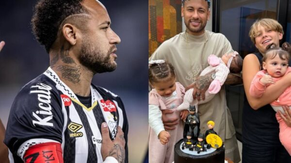 No Dia dos Pais, Neymar aparece em foto com os quatro filhos