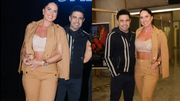 Zezé Di Camargo e Graciele Lacerda recebem 'vale night' e acompanham espetáculo de herdeira