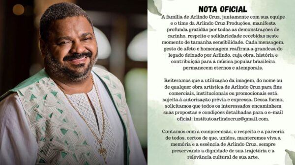 Família de Arlindo Cruz impõe regras para o uso da imagem do cantor
