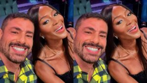 Naomi Campbell surpreende ao revelar de onde conhece Cauã Reymond