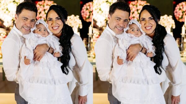 Graciele Lacerda e Zezé Di Camargo batizam a filha; veja quem foi a madrinha