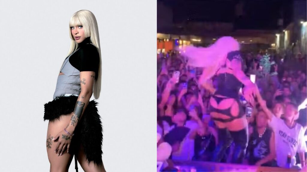 Pabllo Vittar tenta interagir com público e cai no chão durante apresentação