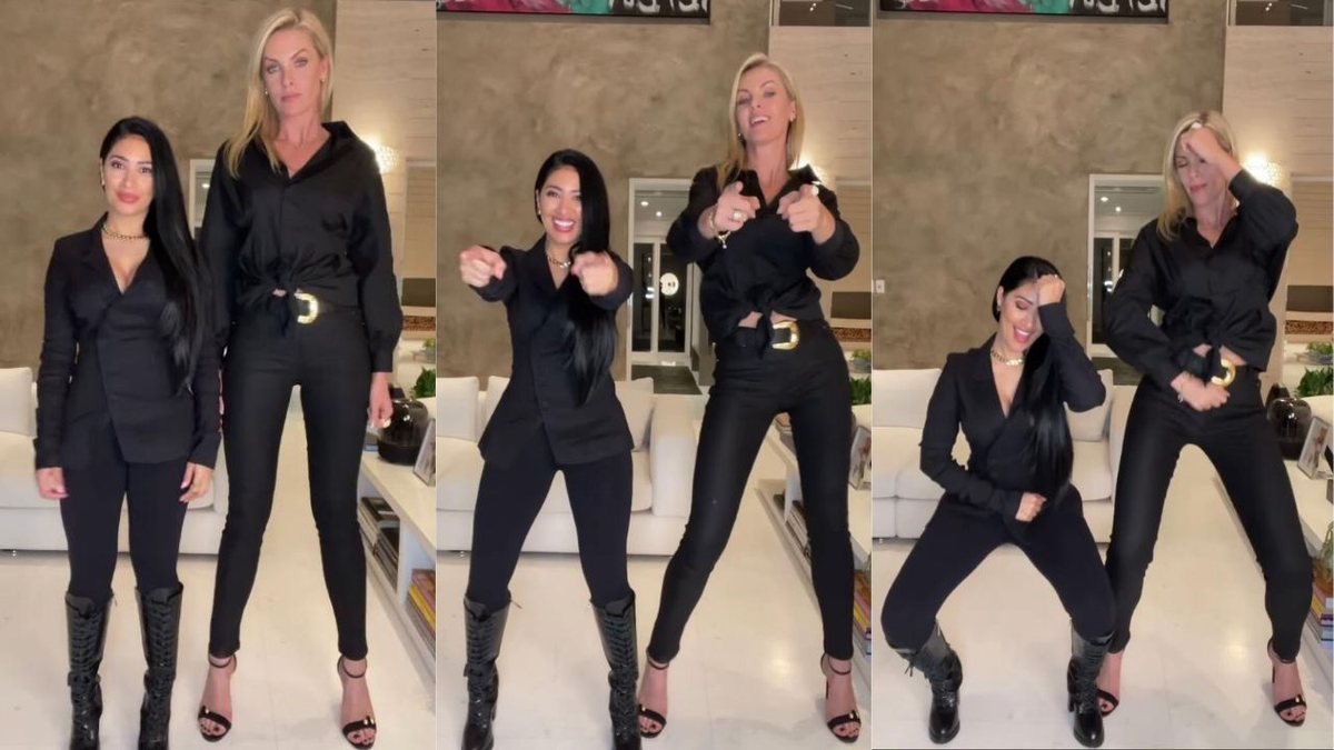 Ana Hickmann e Simaria se jogam na dança e brincam: 