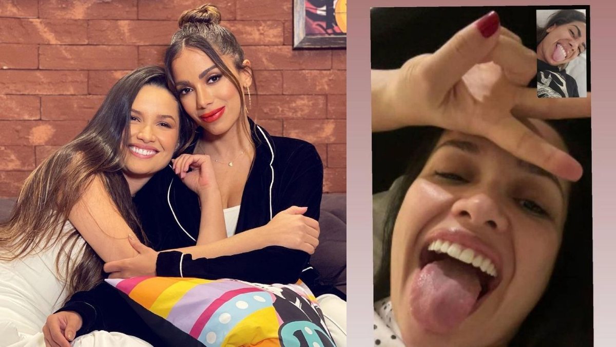 Juliette e Anitta fazem videochamada e colocam a fofoquinha em dia