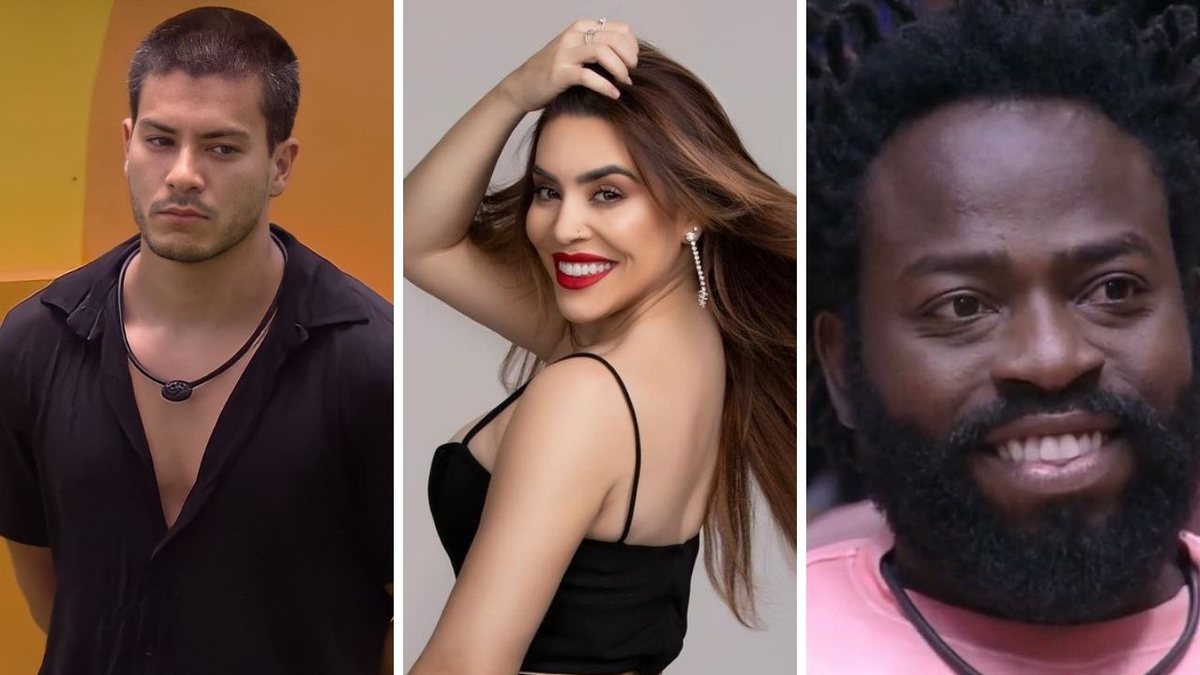 Arthur Aguiar, Naiara Azevedo e Douglas Silva formam a terceira berlinda do reality show
