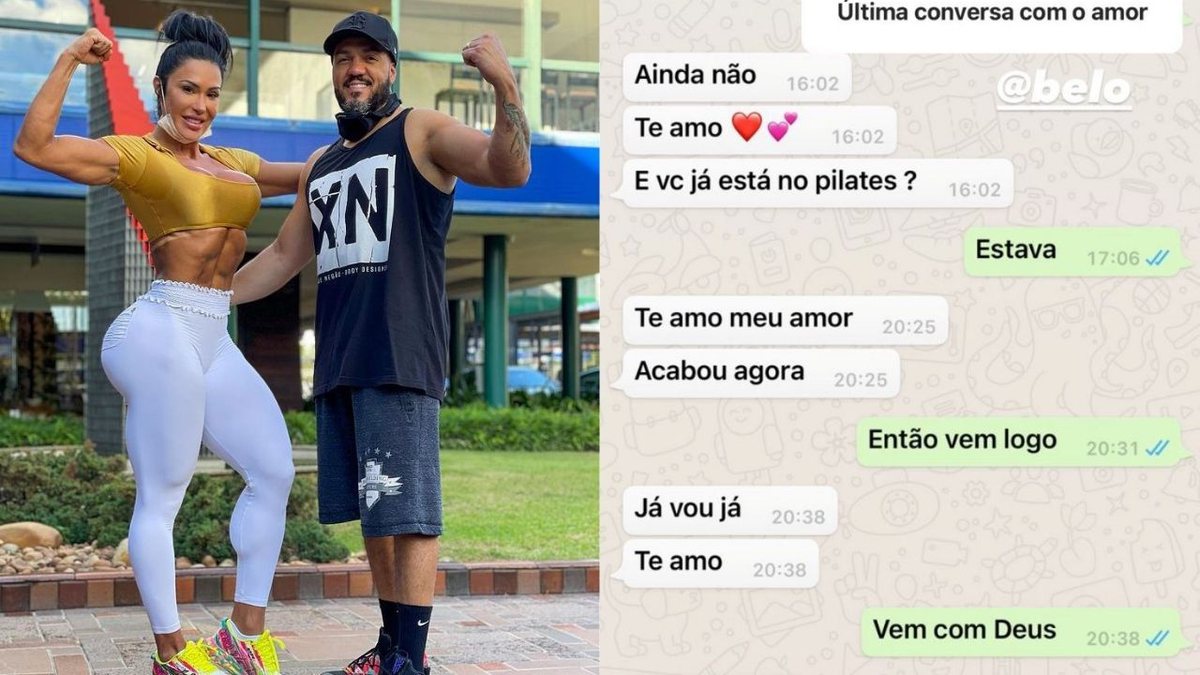 A história começou quando a musa fitness publicou um print onde deixa o marido no vácuo, após ele escrever te amo