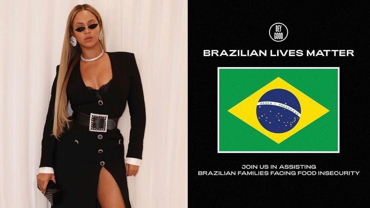 Beyoncé lidera campanha contra a fome no Brasil