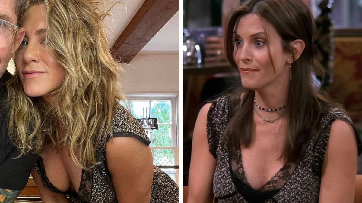 Jennifer Aniston posa com figurino de Friends: 