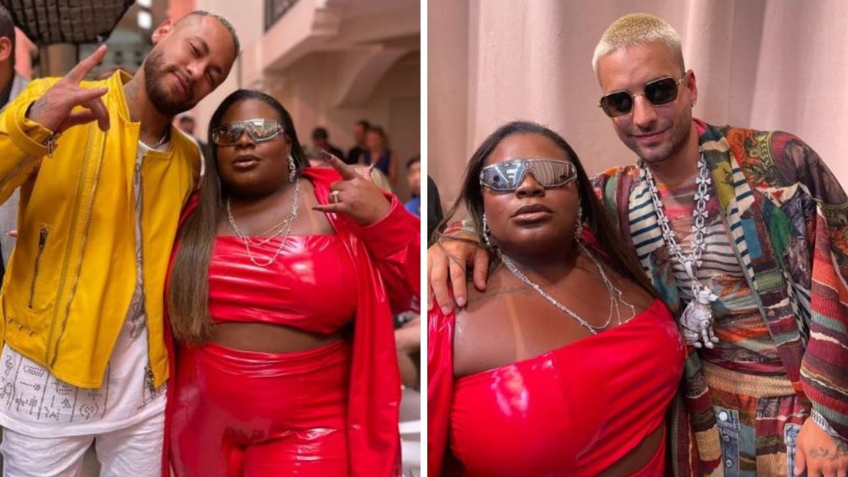 Em Paris, Jojo Todynho posa ao lado de Neymar e Maluma