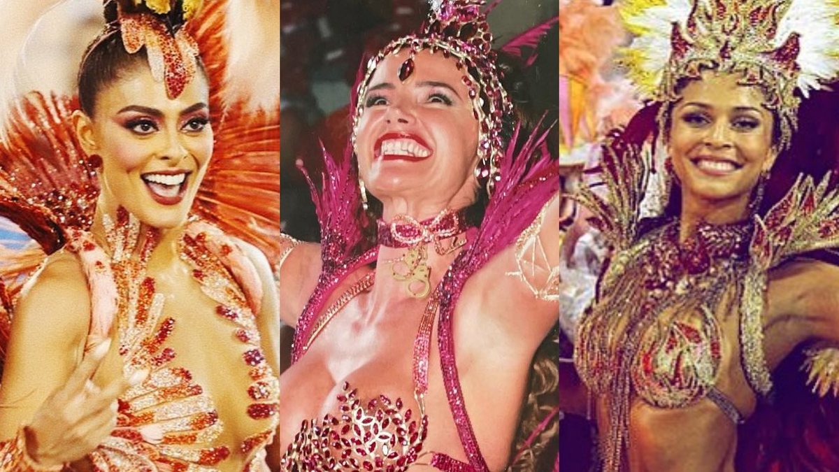 Relembre as inesquecíveis rainhas de bateria do Carnaval