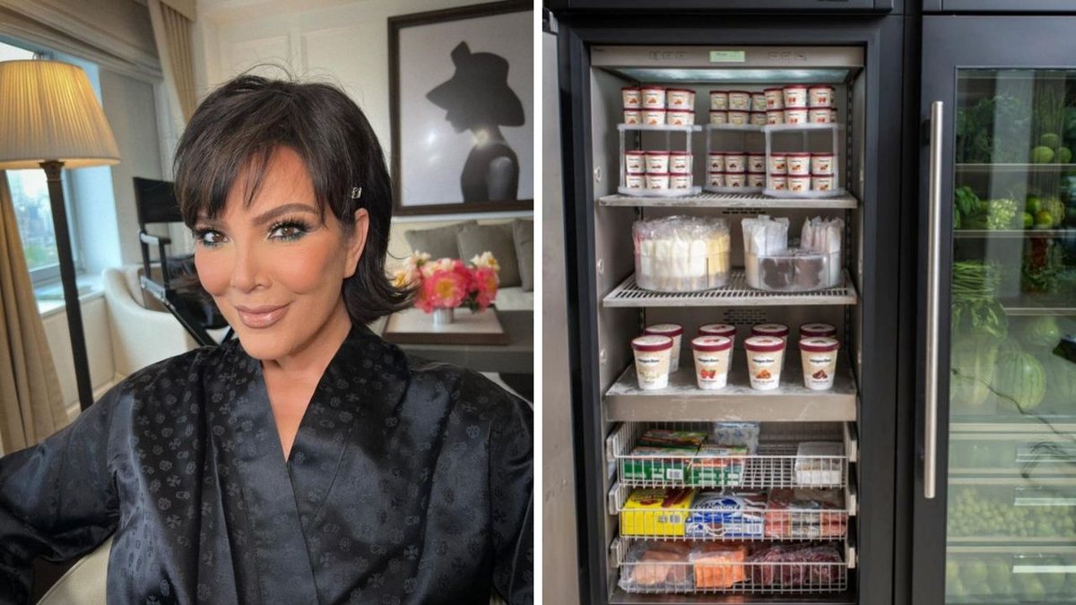 Kris Jenner viraliza ao exibir interior de sua geladeira: 